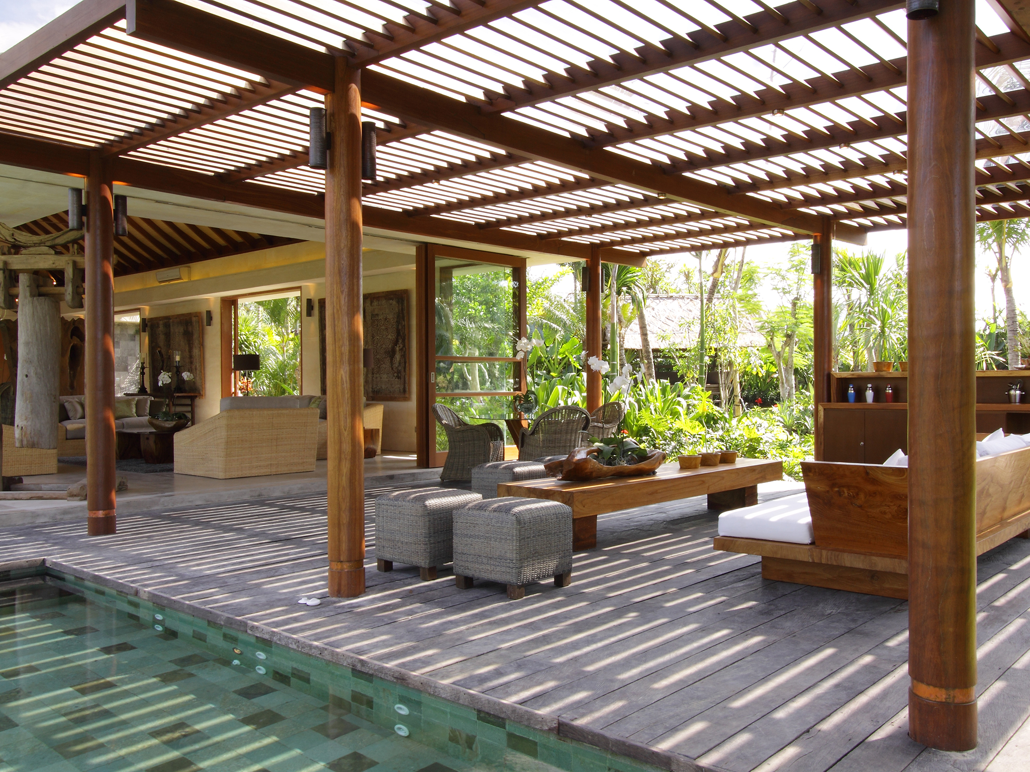 18. Villa Sarasvati - Second living area at end of the pool - Dea Villas - Villa Sarasvati, Canggu, Bali